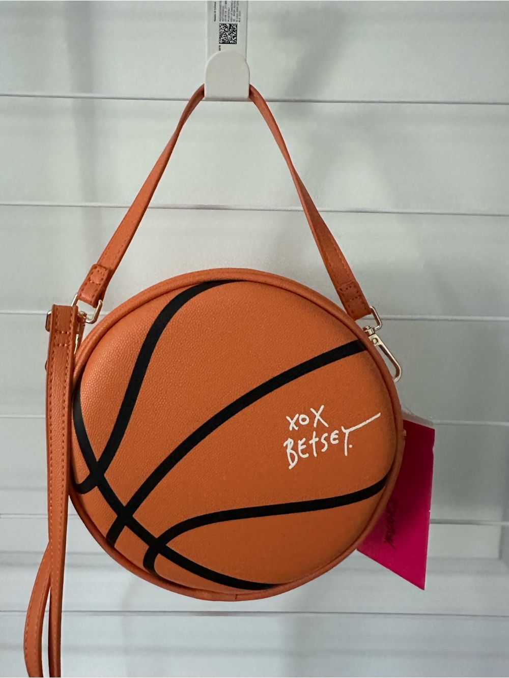 Betsey Johnson Orange Basketball Mini Crossbody Bag